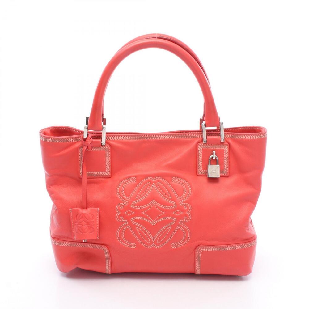 Loewe Amazona Fusta Top Handle Bag Leather Red